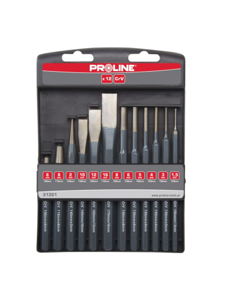 SET DALTI-DORNURI-PUNCTATOARE CR-VA PENTRU METAL - 12P.