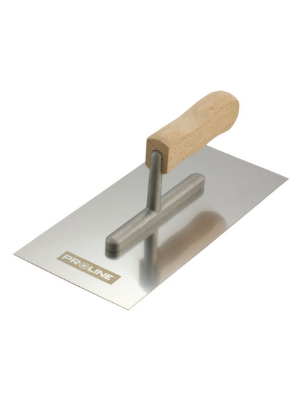 GLETIERA INOX CU MANER LEMN 380X130MM