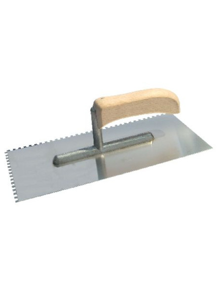 GLETIERA INOX DINTATA CU MANER LEMN 270X130/4MM