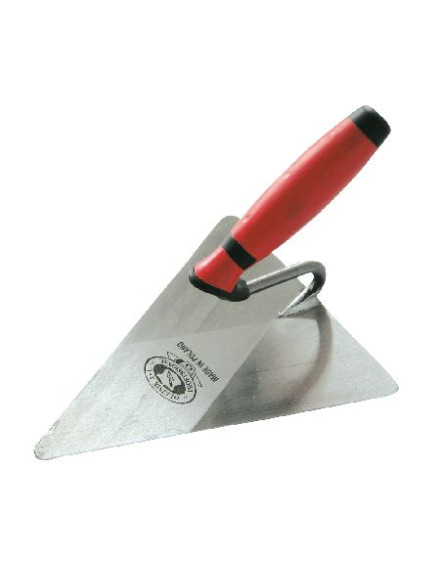 MISTRIE INOX TRIUNGHIULARA CU MANER GUMAT 200X190MM