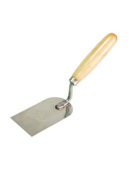 MISTRIE INOX DREAPTA CU MANER LEMN 100X50MM