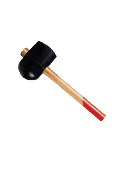 CIOCAN CAUCIUC ROTUNJIT CU MANER LEMN 90MM / 1115G