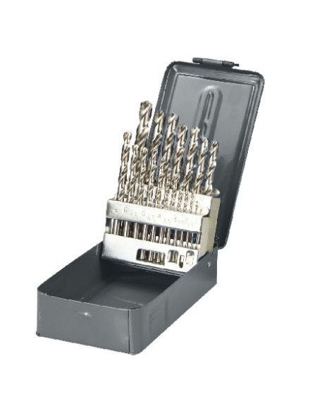 SET BURGHIE METAL HSS 135° IN CUTIE 1-13MM - 25P.