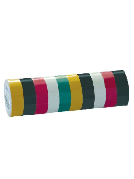 BENZI IZOLATOARE MULTICOLOR 19X0.13MM / 10M, 10/SET